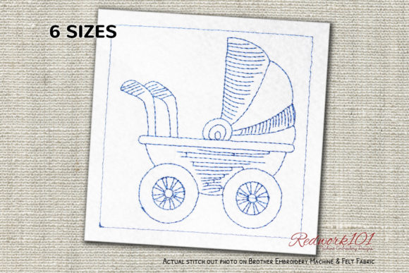 Baby Carriage Lineart Embroidery Review