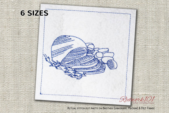Fresh Beef Redwork Embroidery Design