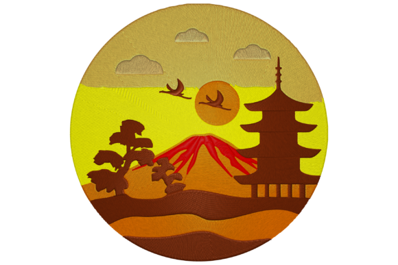 Japan Landscape Embroidery Design Review