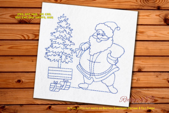 Santa Claus Redwork Embroidery Review