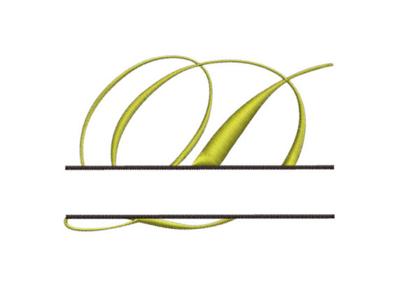 Split Monogram Font Letter D Review for Seasonal Embroidery