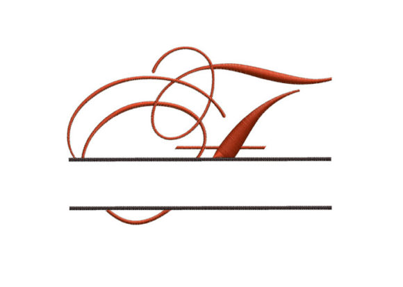 Split Monogram Font Letter F Review for Seasonal Embroidery