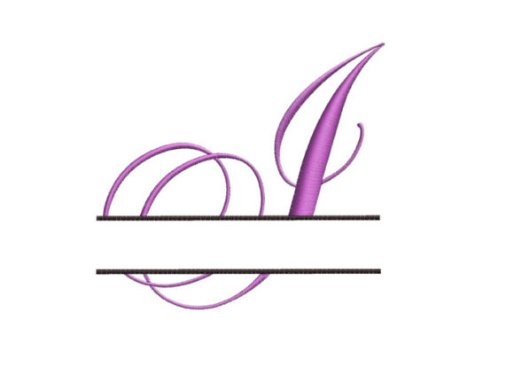Split Monogram Font Letter I Review for Seasonal Embroidery