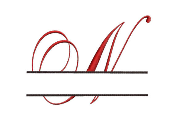 Split Monogram Font Letter N Review for Embroidery Projects