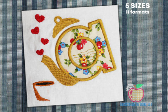 Tea Pot Alphabet Applique Design Review